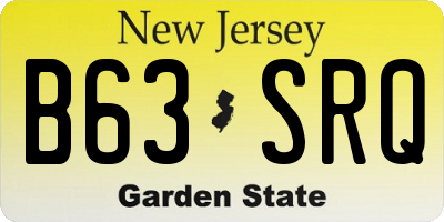 NJ license plate B63SRQ