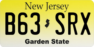 NJ license plate B63SRX