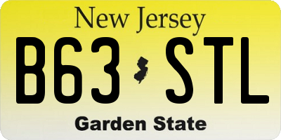 NJ license plate B63STL