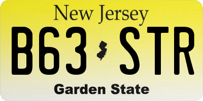 NJ license plate B63STR