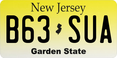 NJ license plate B63SUA