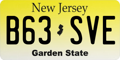 NJ license plate B63SVE