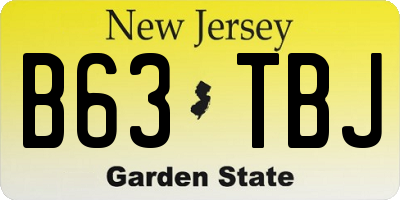 NJ license plate B63TBJ