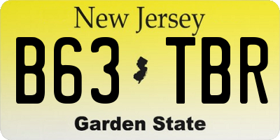 NJ license plate B63TBR