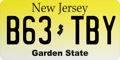 NJ license plate B63TBY