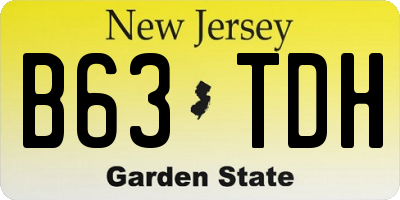 NJ license plate B63TDH