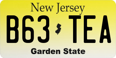 NJ license plate B63TEA