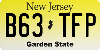 NJ license plate B63TFP