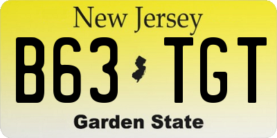 NJ license plate B63TGT