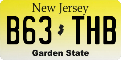 NJ license plate B63THB