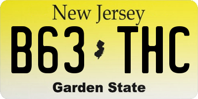 NJ license plate B63THC