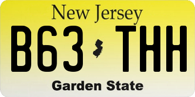 NJ license plate B63THH