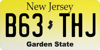NJ license plate B63THJ