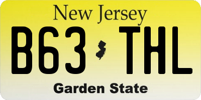 NJ license plate B63THL