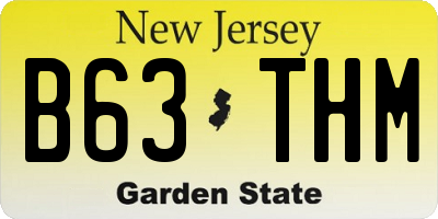 NJ license plate B63THM