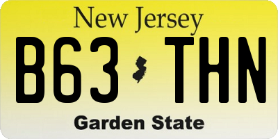 NJ license plate B63THN
