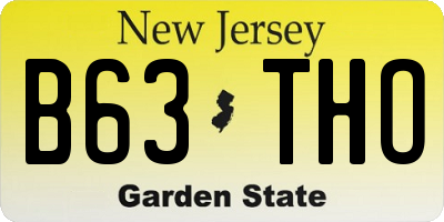 NJ license plate B63THO