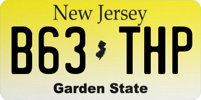 NJ license plate B63THP