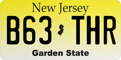 NJ license plate B63THR