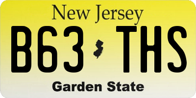 NJ license plate B63THS