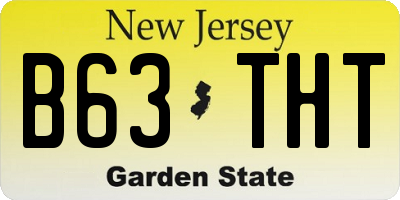 NJ license plate B63THT