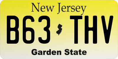 NJ license plate B63THV