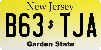 NJ license plate B63TJA