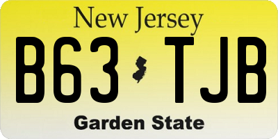 NJ license plate B63TJB