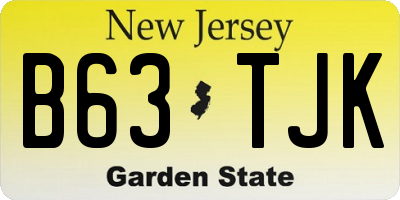 NJ license plate B63TJK