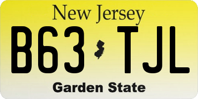 NJ license plate B63TJL