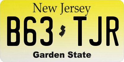 NJ license plate B63TJR