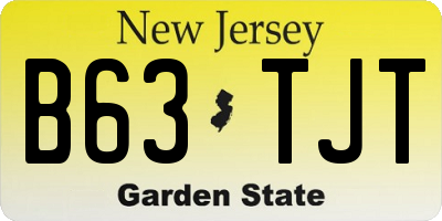 NJ license plate B63TJT