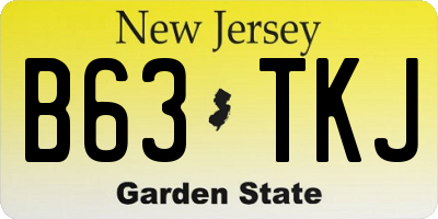 NJ license plate B63TKJ