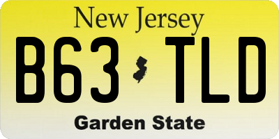 NJ license plate B63TLD
