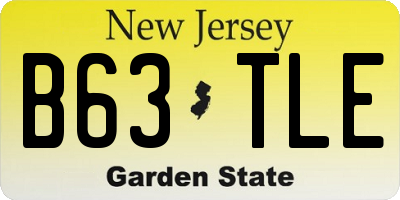 NJ license plate B63TLE