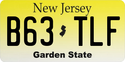 NJ license plate B63TLF