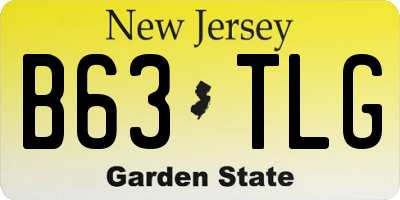 NJ license plate B63TLG