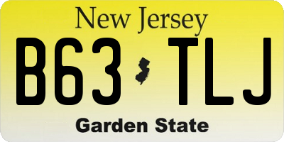 NJ license plate B63TLJ