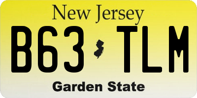 NJ license plate B63TLM