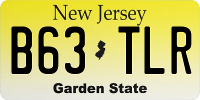 NJ license plate B63TLR