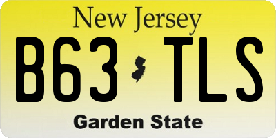 NJ license plate B63TLS