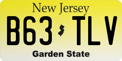 NJ license plate B63TLV
