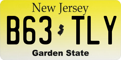NJ license plate B63TLY