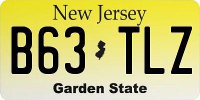 NJ license plate B63TLZ