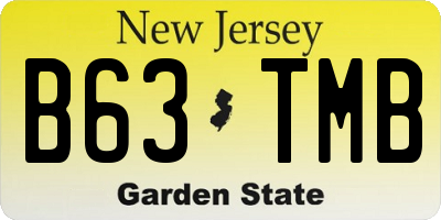 NJ license plate B63TMB