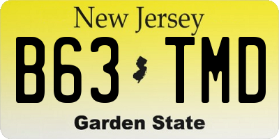 NJ license plate B63TMD