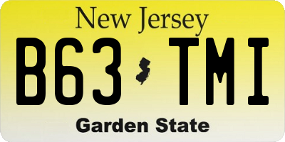 NJ license plate B63TMI