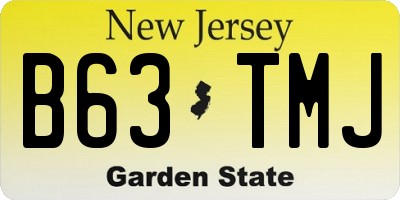 NJ license plate B63TMJ