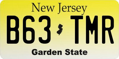 NJ license plate B63TMR