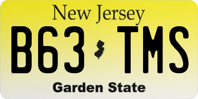 NJ license plate B63TMS